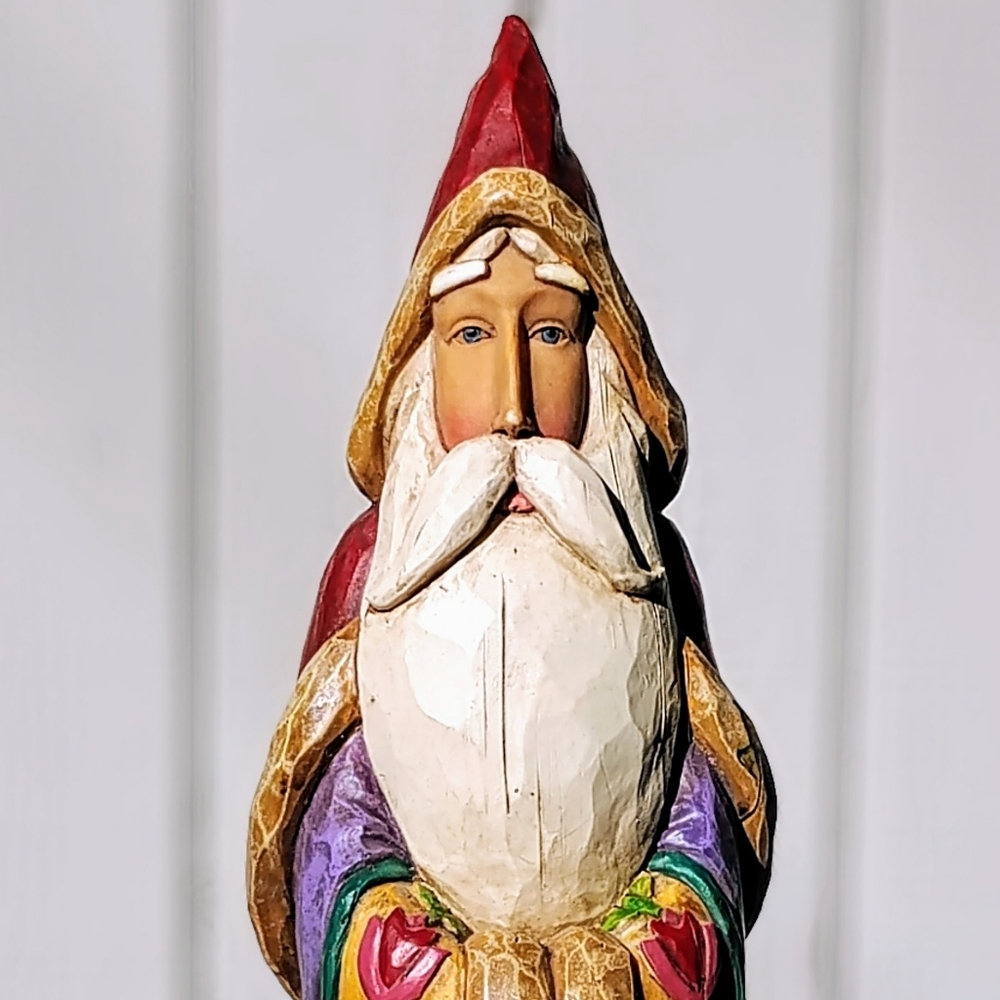 Jim Shore, Seasons Greetings 2004, Heartwood Creek, Red Sunburst / Tulip Santa